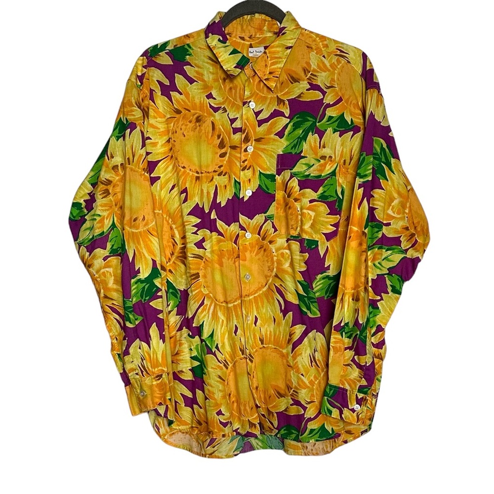 PAUL SMITH Ireland vintage sunflower long sleeve button down shirt